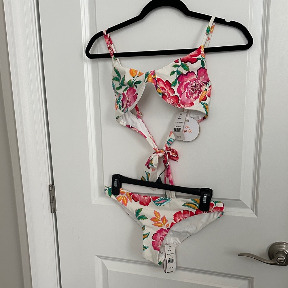 PQ Swim Floral Bikini Set - Pink and Green Mita - Picture 7 of 12